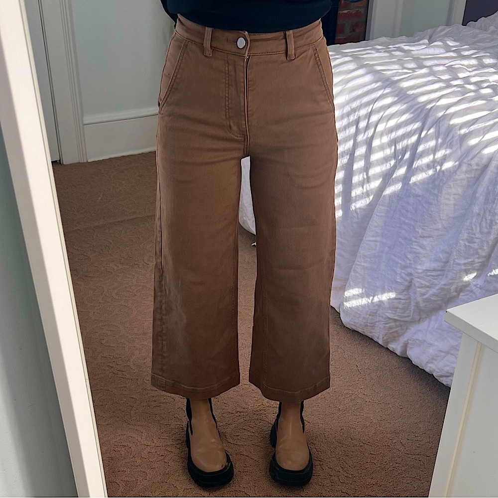 Everlane wide leg cropped pants!